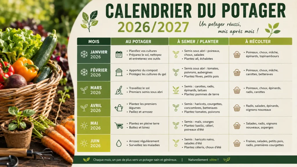 calendrier du potager 2026/2027