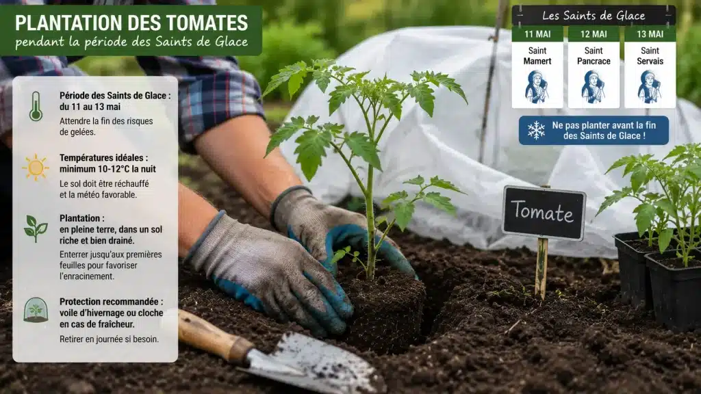 Plantation de tomates après les Saints de Glace pour éviter les risques de gelées
